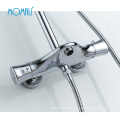 Brief bathroom brass shower mixer thermostatic bath faucets wall mounted high end temperature control